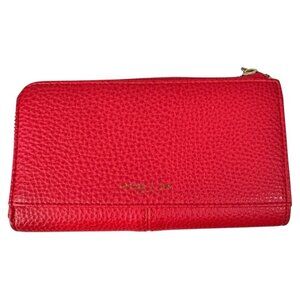OLIVIA+JOY LADIES WALLET‎ SIZE 7"x 4" Like new condition RED ZIPPER